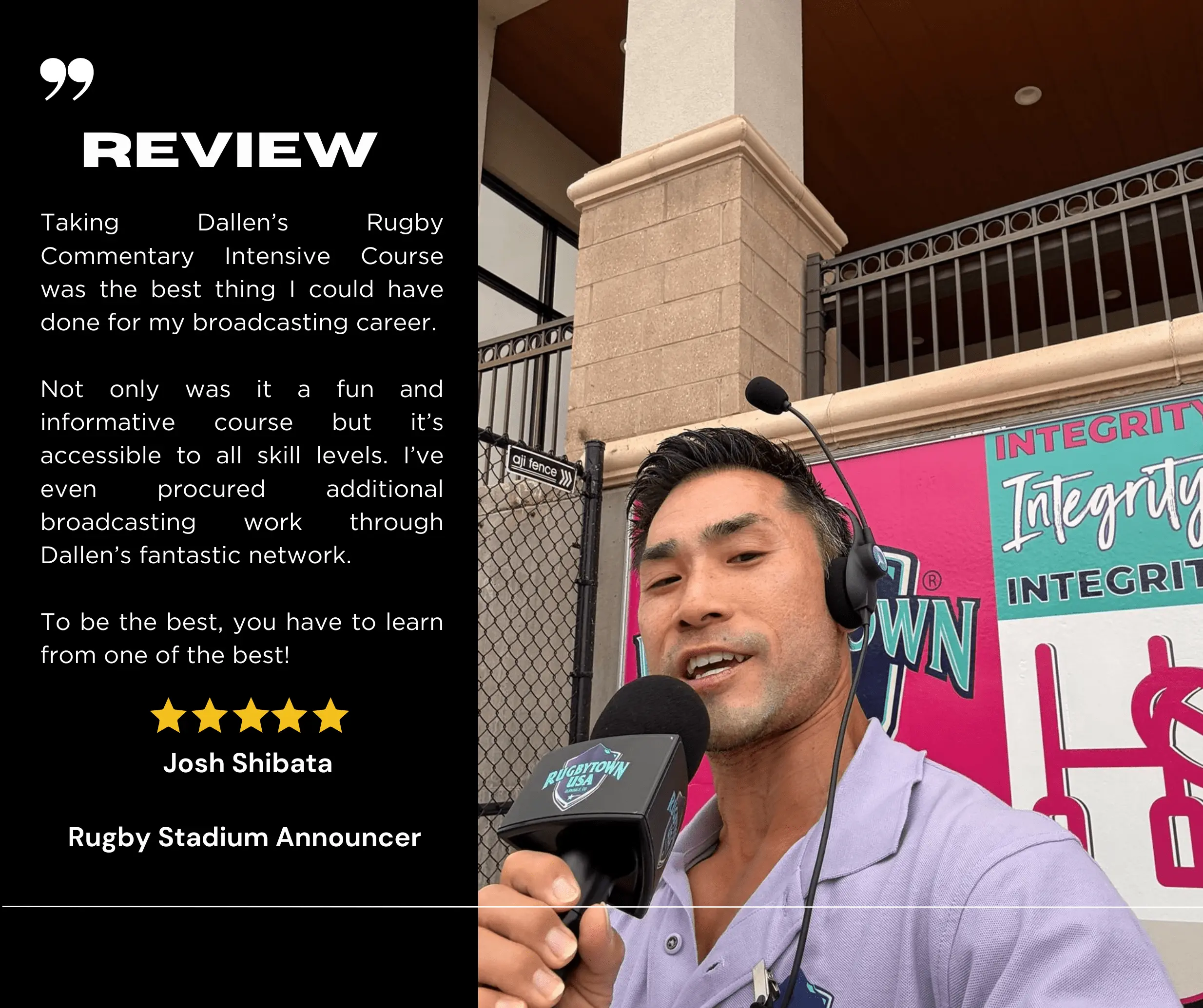 Broadcast Academy commentator review