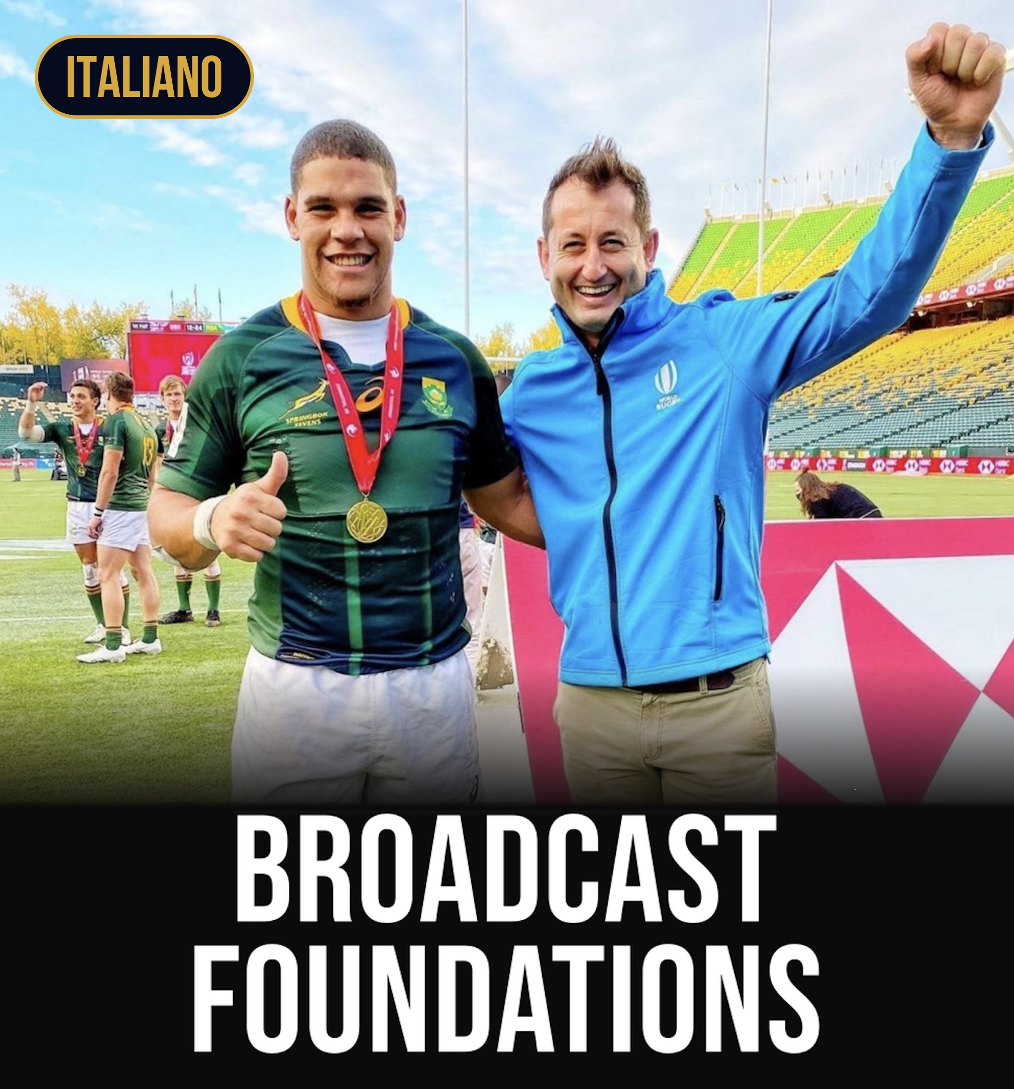 Broadcast Foundations rugby commentary course (Italian)