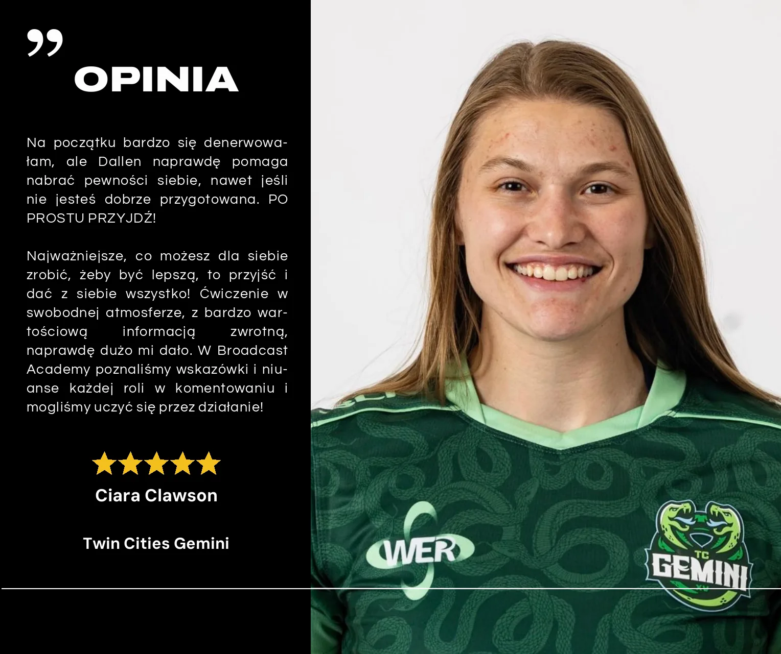 Opinia: Ciara Clawson